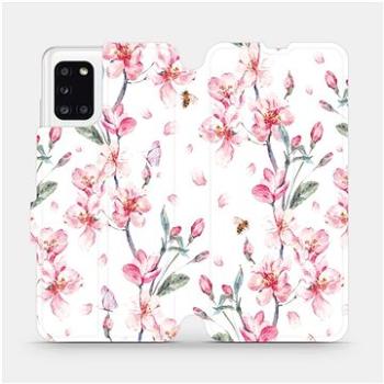 Flipové pouzdro na mobil Samsung Galaxy A31 - M124S Růžové květy (5903516226788)