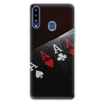 Odolné silikonové pouzdro iSaprio - Poker - Samsung Galaxy A20s