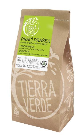 Tierra Verde Prací prášek na bílé prádlo a látkové pleny, papírový sáček 850 g