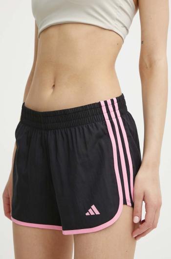 Běžecké šortky adidas Performance Marathon 20 černá barva, s aplikací, medium waist, IN1531