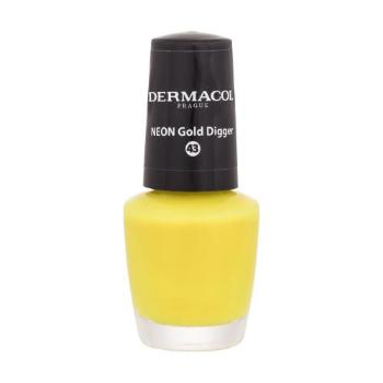 Dermacol Neon 5 ml lak na nehty pro ženy 43 NEON Gold Digger