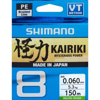 Shimano Šňůra Kairiki 8 Mantis Green 150m - 0,10mm 150m