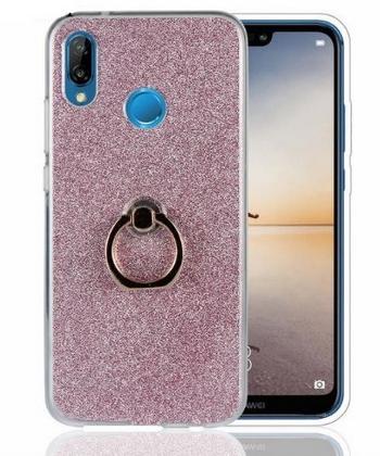 Ziskoun Silikonový lesklý zadní kryt se stojánkem pro Huawei Y5 2018 PZK53 Barva: Růžová