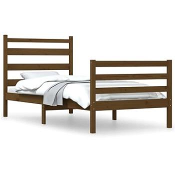 Rám postele masivní borové dřevo 100 × 200 cm medově hnědý, 3103706 (3103706)