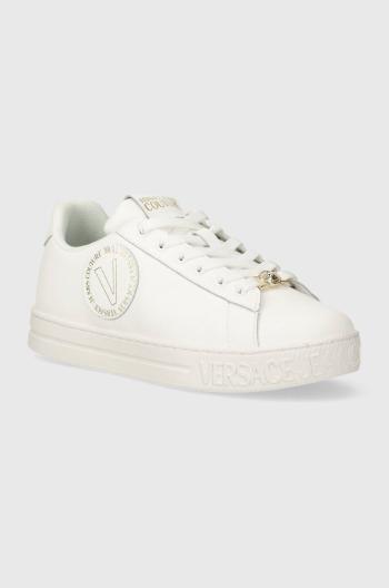 Kožené sneakers boty Versace Jeans Couture Court 88 bílá barva, 76VA3SK3 ZPA48 G03