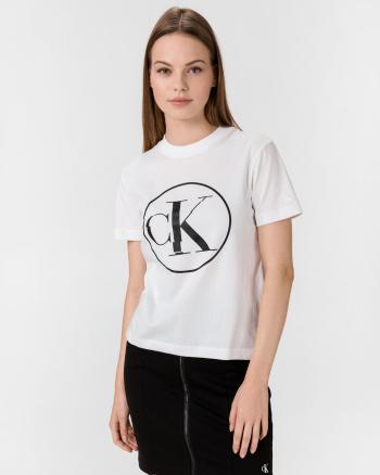 Calvin Klein Calvin Klein dámské bílé tričko CIRCLE CK TEE