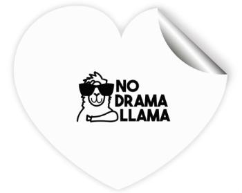Samolepky srdce - 5 kusů No drama llama