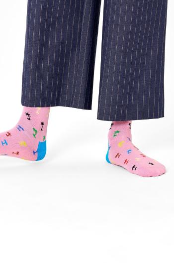 Ponožky Happy Socks dámské, růžová barva