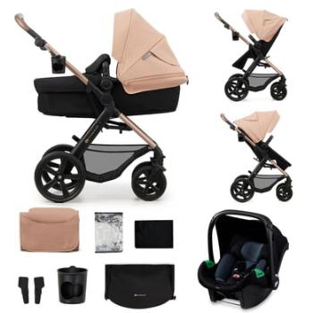 Kinderkraft kombinovaný kočárek 3 v 1 MOOV CT MINK PRO Beige