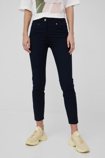 Kalhoty Pennyblack dámské, tmavomodrá barva, přiléhavé, medium waist