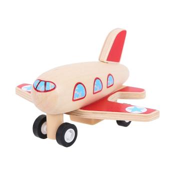 Bigjigs Toys Dřevěné natahovací letadlo