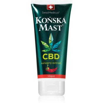 SwissMedicus Koňská mast s CBD hřejivá mast s hřejivým účinkem 200 ml