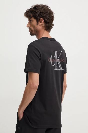 Bavlněné tričko Calvin Klein Jeans černá barva, J30J326866