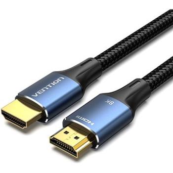 Vention Cotton Braided HDMI 2.1 Cable 8K 3m Blue Aluminum Alloy Type (ALGLI)