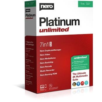 Nero Platinum Unlimited 7v1, CZ (elektronická licence) (EMEA-12220015/1445)