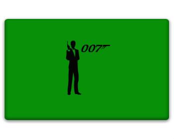 3D samolepky obdelník - 5ks James Bond