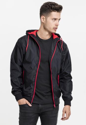 Urban Classics Contrast Windrunner blk/red - M