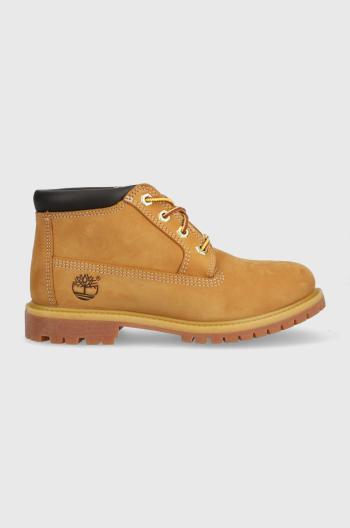 Kožené workery Timberland Nellie Chukka Double dámské, žlutá barva, na plochém podpatku, TB0233997131