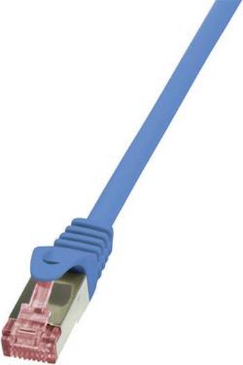 Síťový kabel RJ45 LogiLink CQ2016S, CAT 6, S/FTP, 25.00 cm, modrá