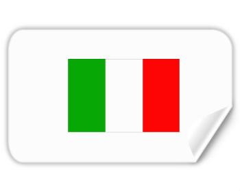 Samolepky obdelník - 5 kusů Itálie