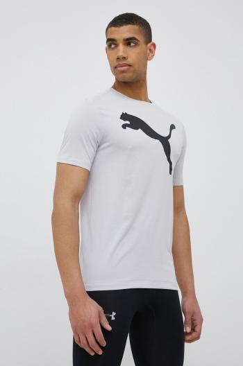 Tréninkové tričko Puma Active Big Logo 586724 šedá barva, s potiskem