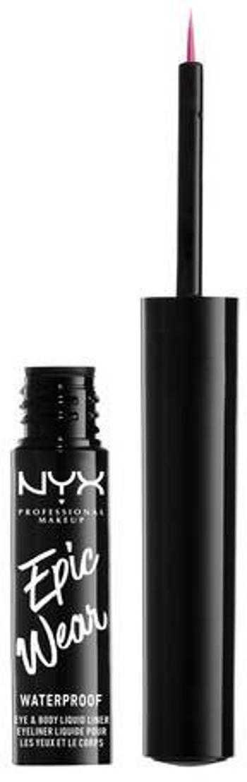 NYX Professional Makeup Epic Wear Metallic Liquid Liner - dlouhotrvající gelové oční linky, 08 Fuchsia Metal 3.5 ml