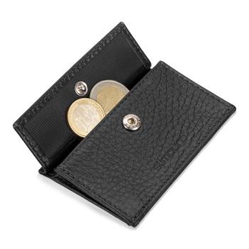 Slimpuro Coin Pocket s ochrannou kartou RFID pro tenké peněženky ZNAP Slim Wallets 8 a 12, spínací knoflík 