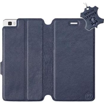 Flip pouzdro na mobil Huawei P8 Lite - Modré - kožené -   Blue Leather (5903226519880)