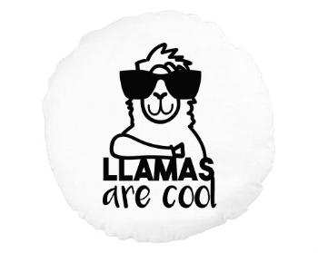 Kulatý polštář Llamas are cool