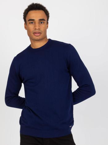 TMAVĚ MODRÝ PÁNSKÝ SVETR TIK-K21-0000001-DARK BLUE Velikost: 2XL