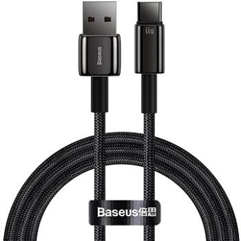 Baseus Tungsten Gold rychlonabíjecí kabel USB/Type-C 66W 1m černý (CATWJ-B01)