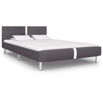Rám postele šedý umělá kůže 120x200 cm (280837)