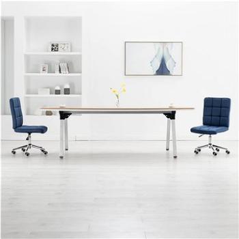 Jídelní židle 2 ks modré textil (283583)