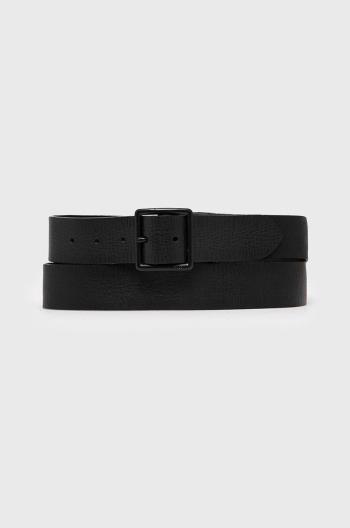 Kožený pásek Polo Ralph Lauren pánský, černá barva