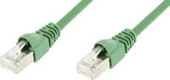 Síťový kabel RJ45 Telegärtner L00000A0073, CAT 6A, S/FTP, 0.50 m, zelená