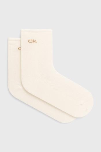 Ponožky Calvin Klein dámské, bílá barva