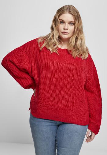Urban Classics Ladies Wide Oversize Sweater fire red - 3XL