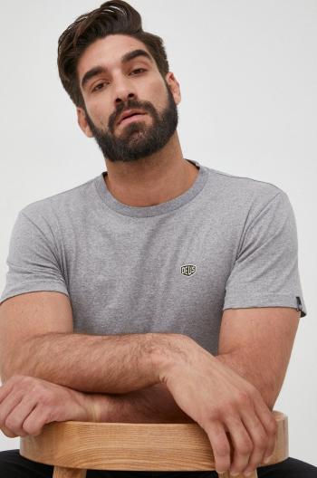 Bavlněné tričko Deus Ex Machina šedá barva