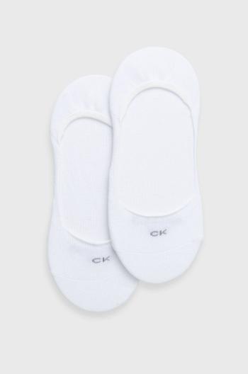 Ponožky Calvin Klein (2-pack) dámské, bílá barva