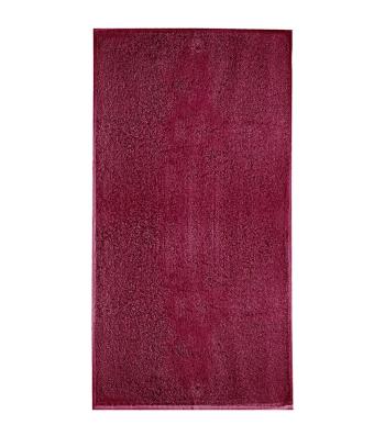 MALFINI Osuška bez bordury Terry Bath Towel - Marlboro červená | 70 x 140 cm