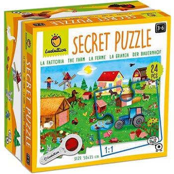 Ludattica - Secret Puzzle s lupou, Farma (20293)