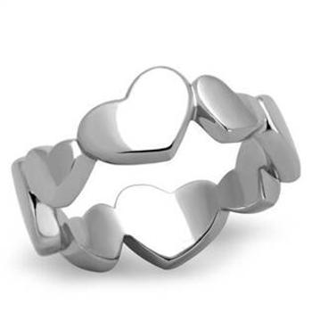 Šperky4U Ocelový prsten se srdíčky - velikost 60 - AL-0057-60