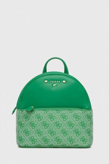Dětský batoh Guess zelená barva, malý, vzorovaný