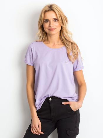 DÁMSKÉ SVĚTLE-FIALOVÉ TRIČKO RV-TS-4838.55P-LIGHT PURPLE Velikost: XS