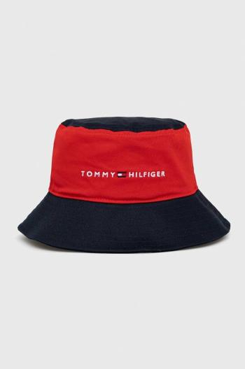 Dětská bavlněná čepice Tommy Hilfiger červená barva