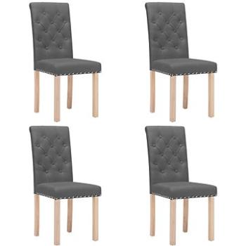 Jídelní židle 4 ks tmavě šedé textil, 336858 (336858)