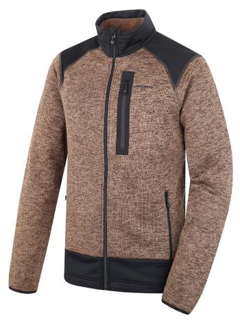 Husky Pánský fleecový svetr na zip Alan M deep khaki Velikost: L
