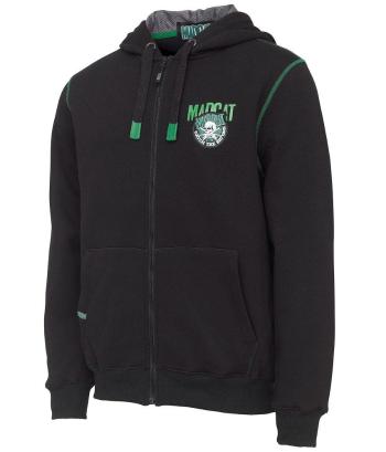 Madcat Rybářská Mikina Badge Logo Zip Hoodie Black Caviar - XL