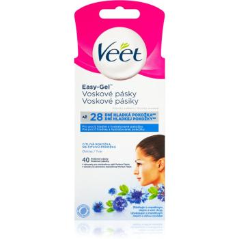 Veet Easy-Gel voskové depilační pásky na obličej 40 ks