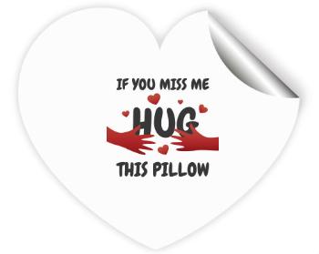 Samolepky srdce - 5 kusů Hug this pillow